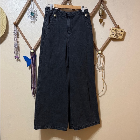 vestique Denim - Vestique Charcoal Wide-Leg Jeans